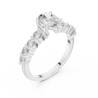 Oval Diamond Pavé Engagement Ring