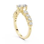 Oval Diamond Pavé Engagement Ring
