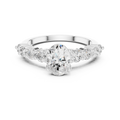 Oval Diamond Pavé Engagement Ring