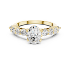 Oval Diamond Pavé Engagement Ring