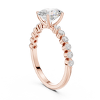 Oval Cut Diamond Engagement Ring with Bubble Band
