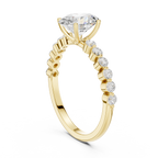 Oval Cut Diamond Engagement Ring with Bubble Band
