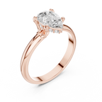 Pear Cut Solitaire Diamond Engagement Ring