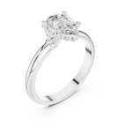 Pear Cut Solitaire Diamond Engagement Ring