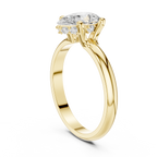 Pear Cut Solitaire Diamond Engagement Ring