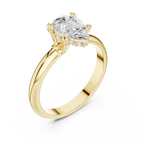 Pear Cut Solitaire Diamond Engagement Ring