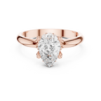 Pear Cut Solitaire Diamond Engagement Ring