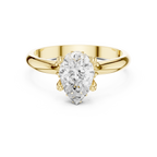 Pear Cut Solitaire Diamond Engagement Ring
