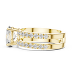 Oval Cut Double Band Diamond Engagement Ring