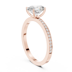 Oval Cut Pavé Diamond Engagement Ring