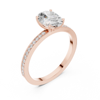 Oval Cut Pavé Diamond Engagement Ring