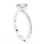 Oval Cut Pavé Diamond Engagement Ring