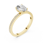 Oval Cut Pavé Diamond Engagement Ring