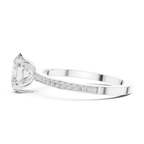Oval Cut Pavé Diamond Engagement Ring