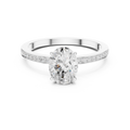 Oval Cut Pavé Diamond Engagement Ring