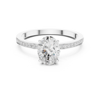 Oval Cut Pavé Diamond Engagement Ring