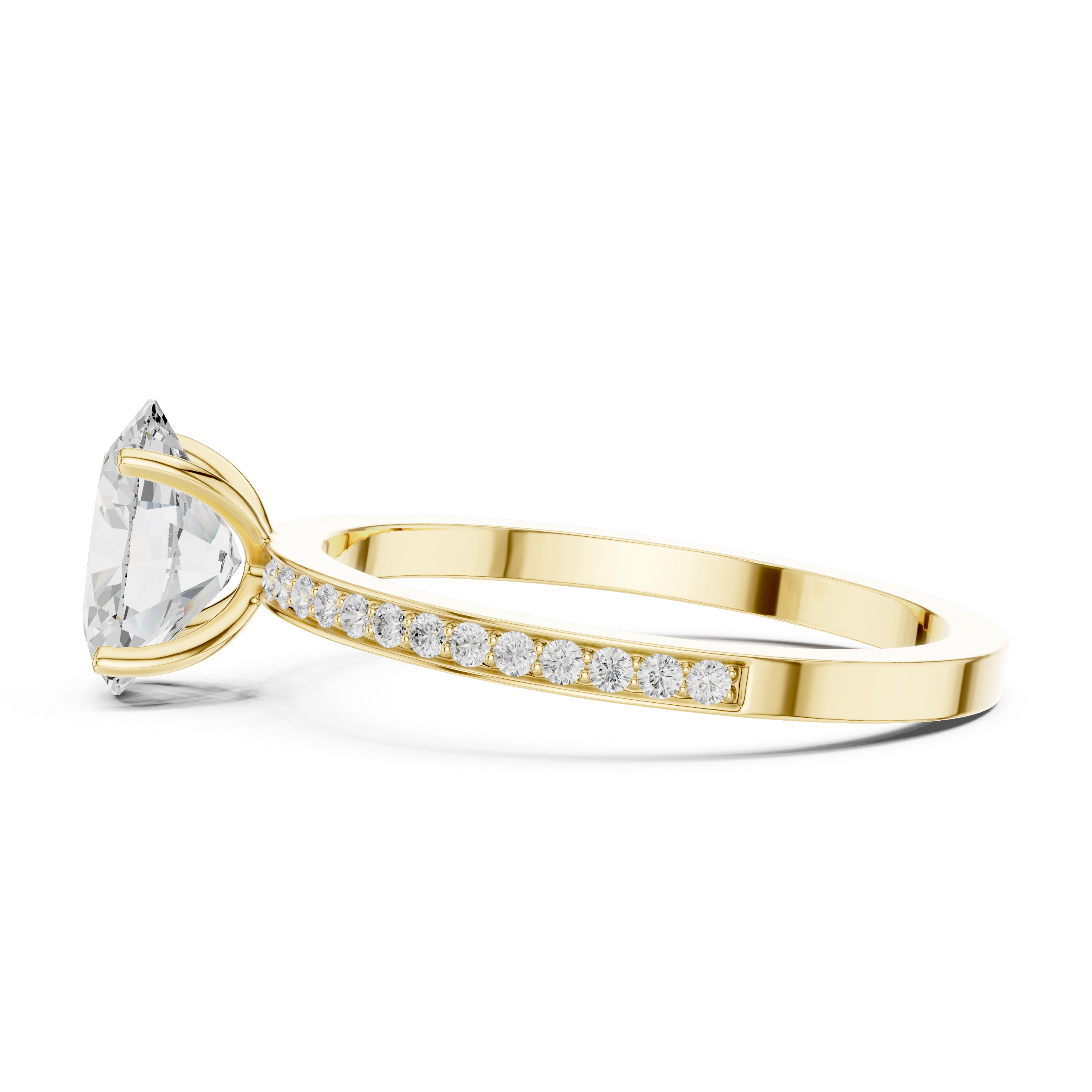 Oval Cut Pavé Diamond Engagement Ring