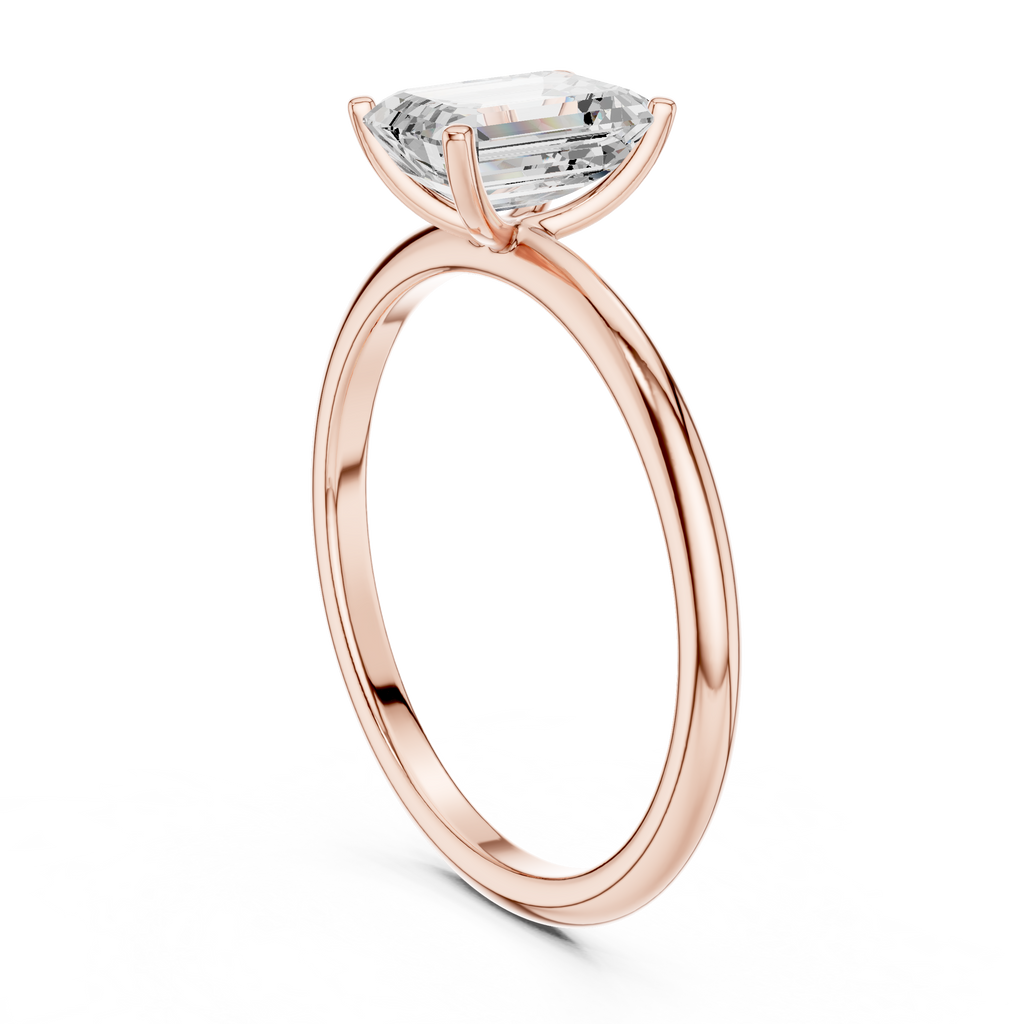 Emerald Cut Solitaire Engagement Ring