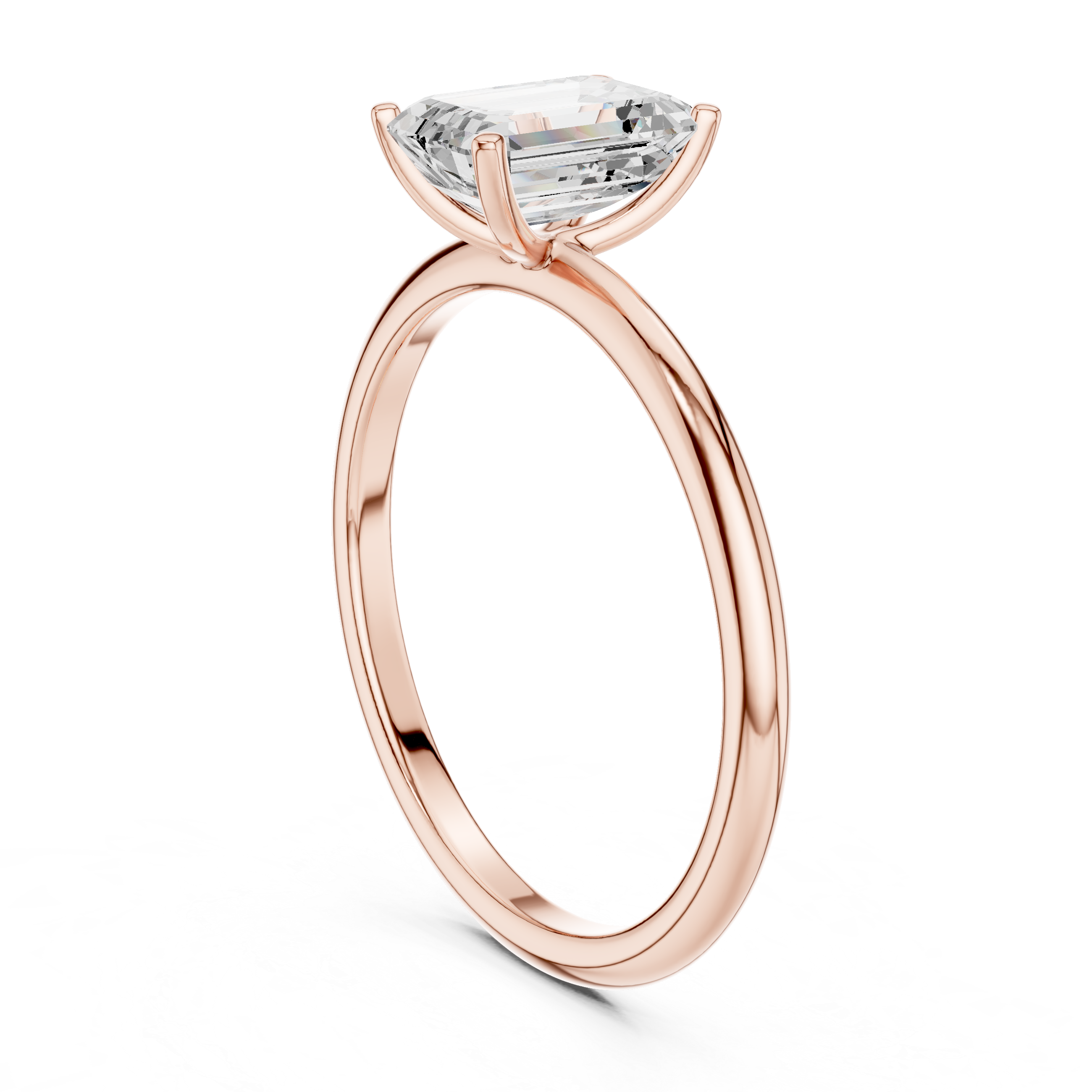 Emerald Cut Solitaire Engagement Ring