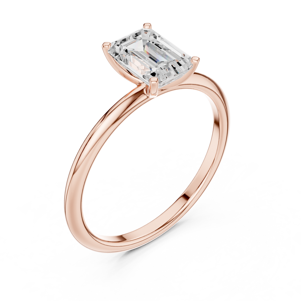 Emerald Cut Solitaire Engagement Ring
