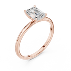 Emerald Cut Solitaire Engagement Ring