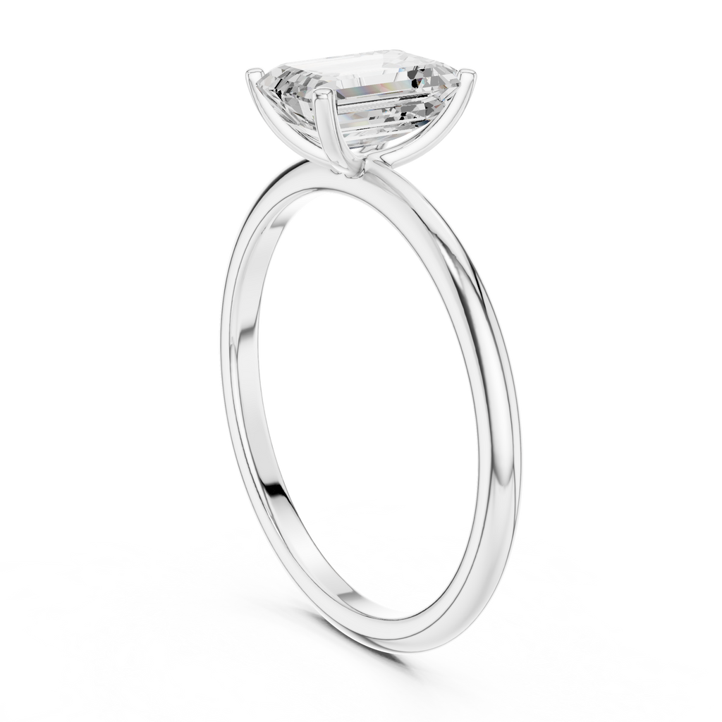 Emerald Cut Solitaire Engagement Ring
