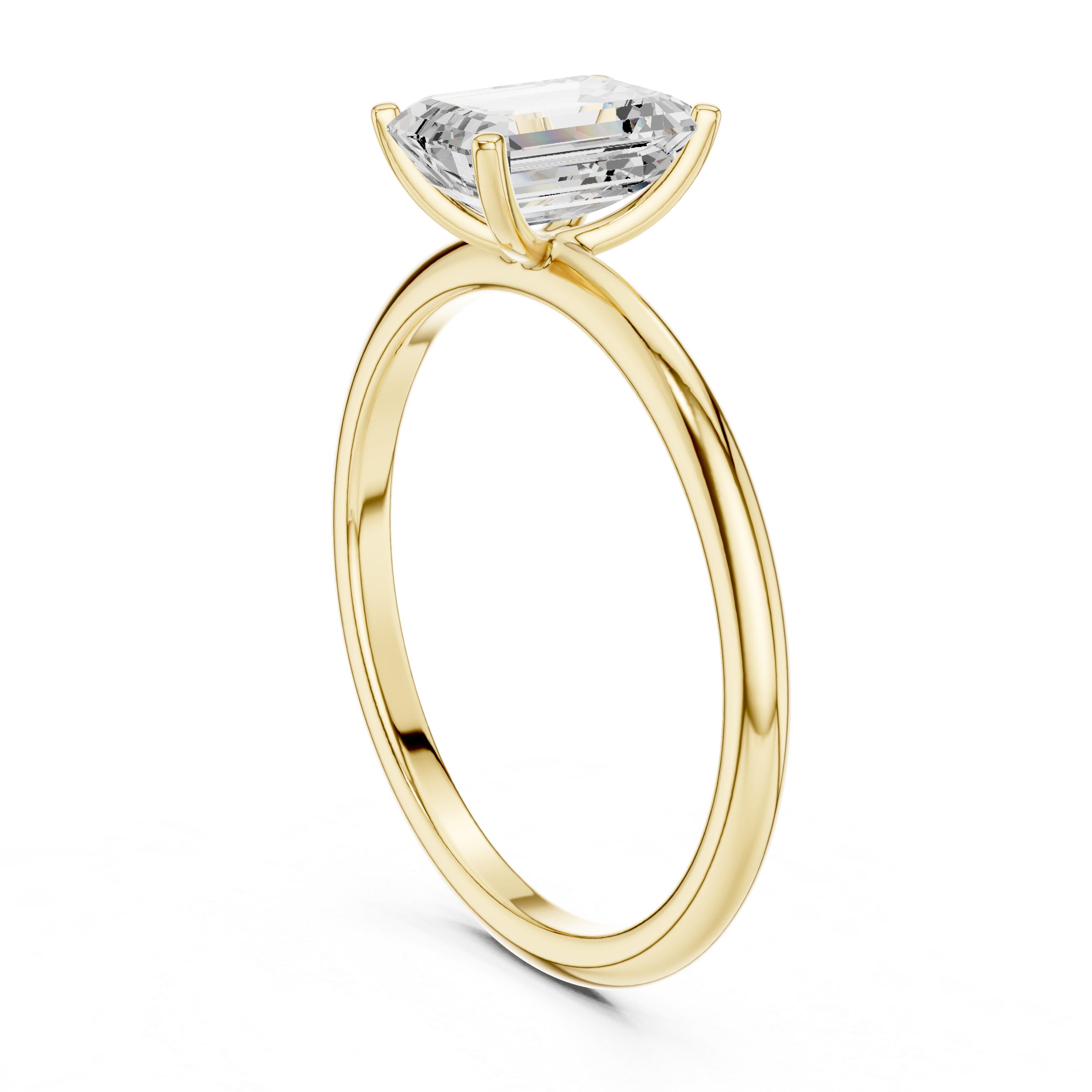 Emerald Cut Solitaire Engagement Ring