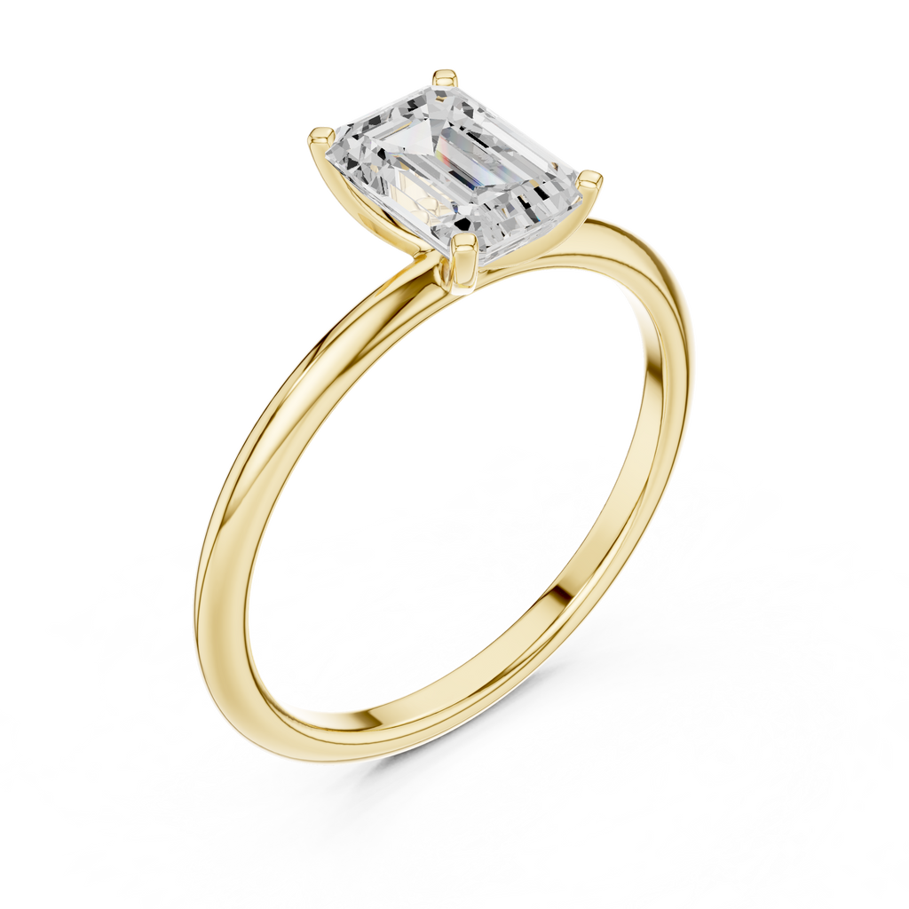 Emerald Cut Solitaire Engagement Ring