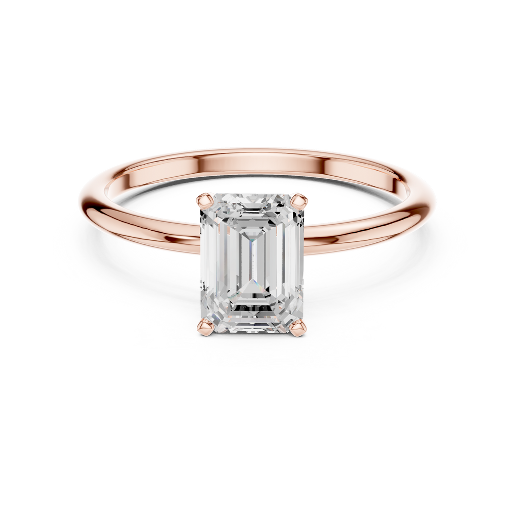 Emerald Cut Solitaire Engagement Ring