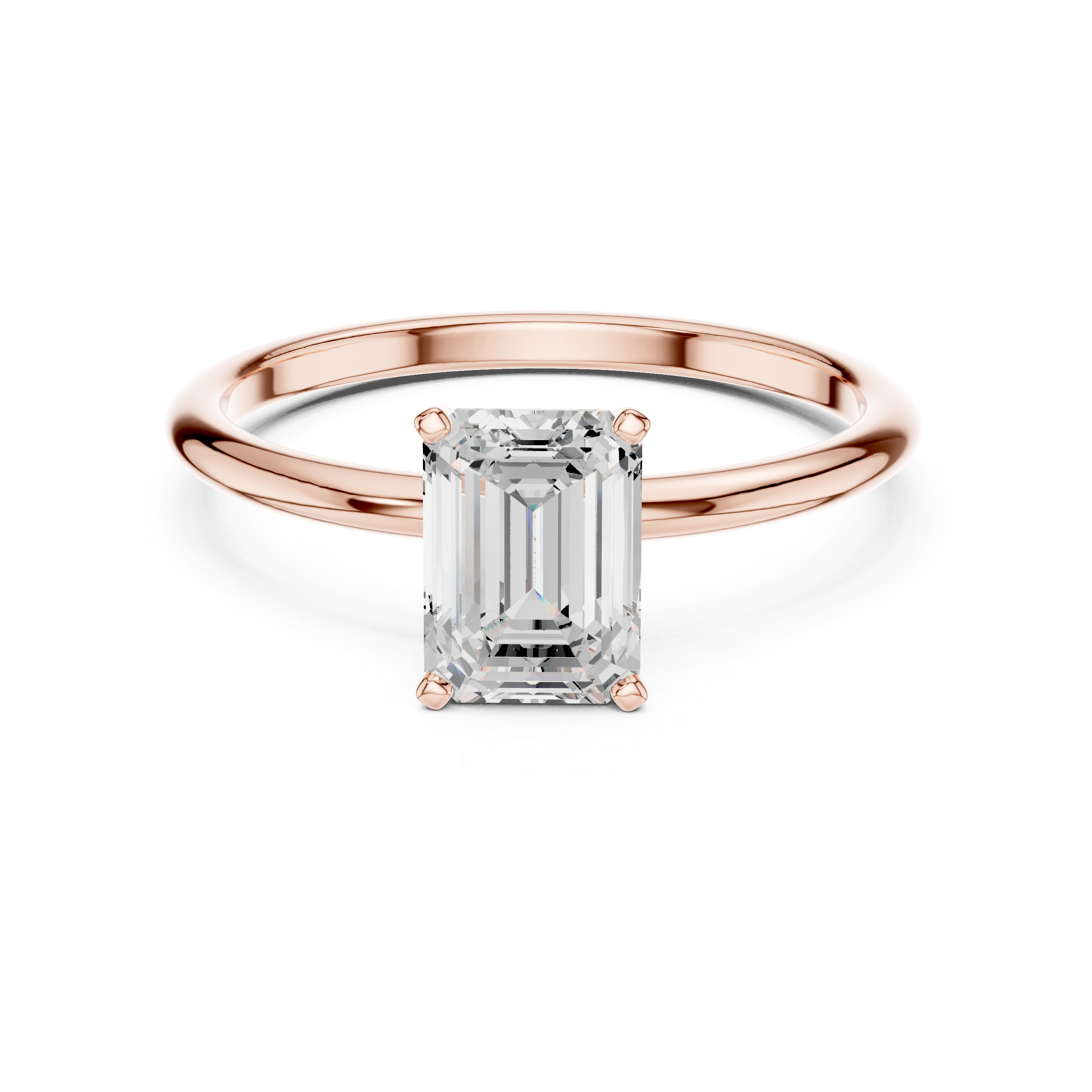 Emerald Cut Solitaire Engagement Ring