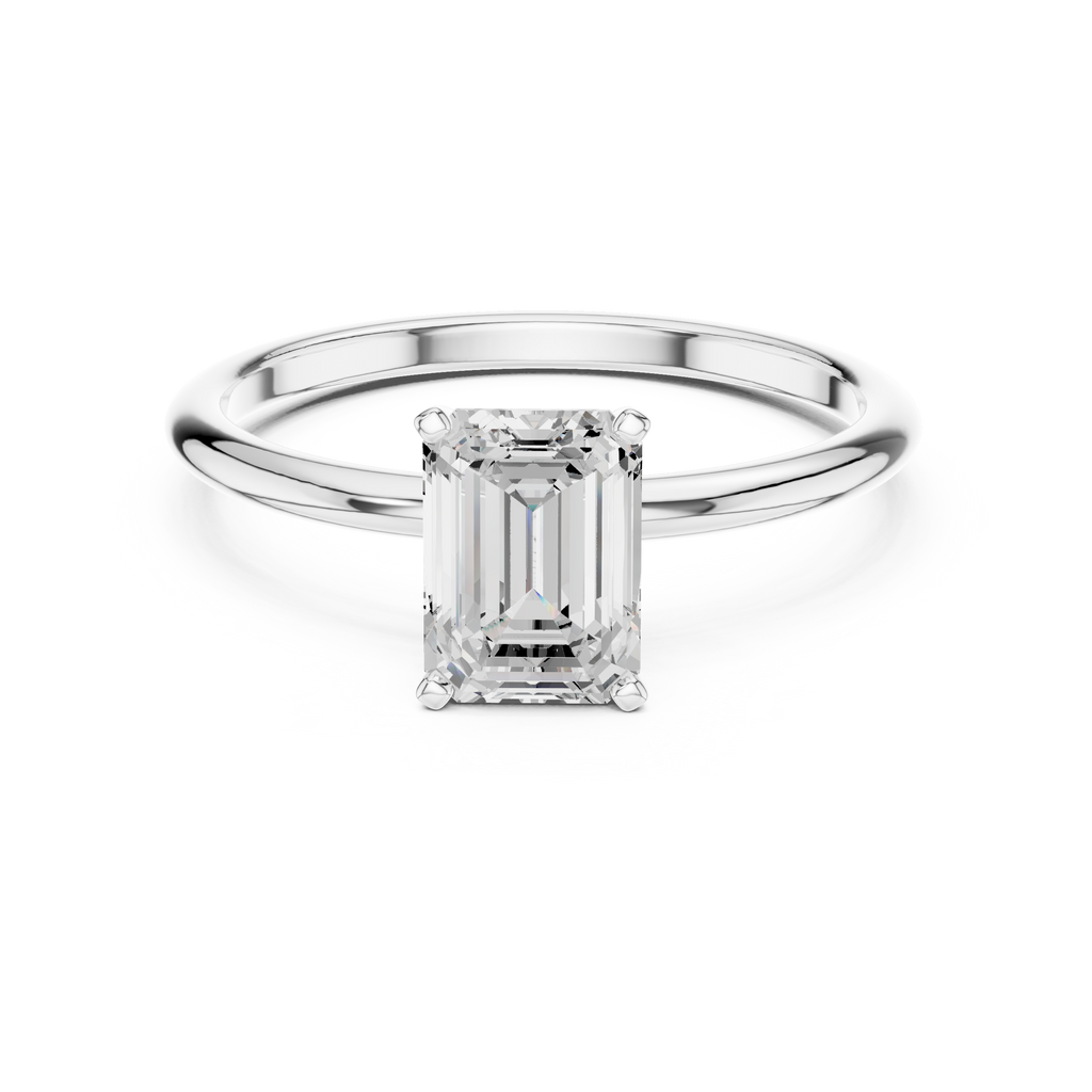 Emerald Cut Solitaire Engagement Ring