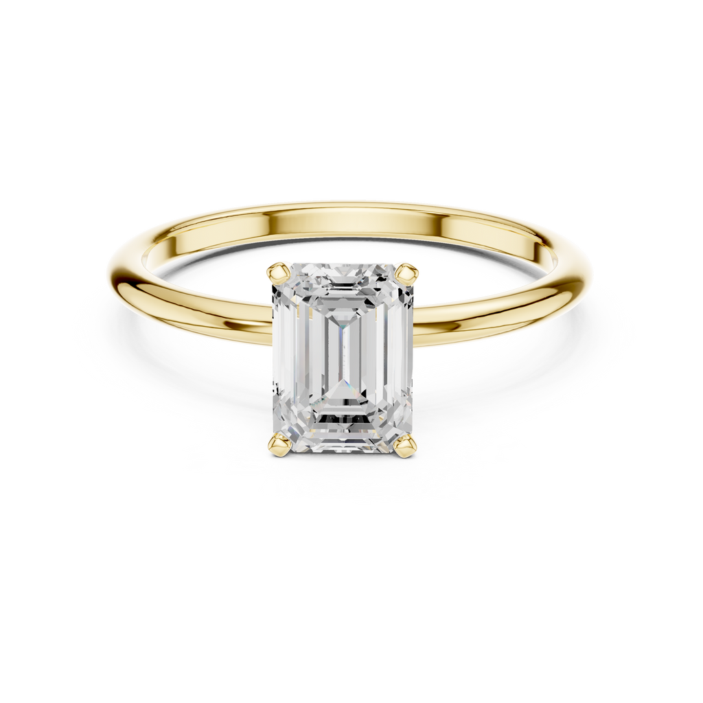Emerald Cut Solitaire Engagement Ring