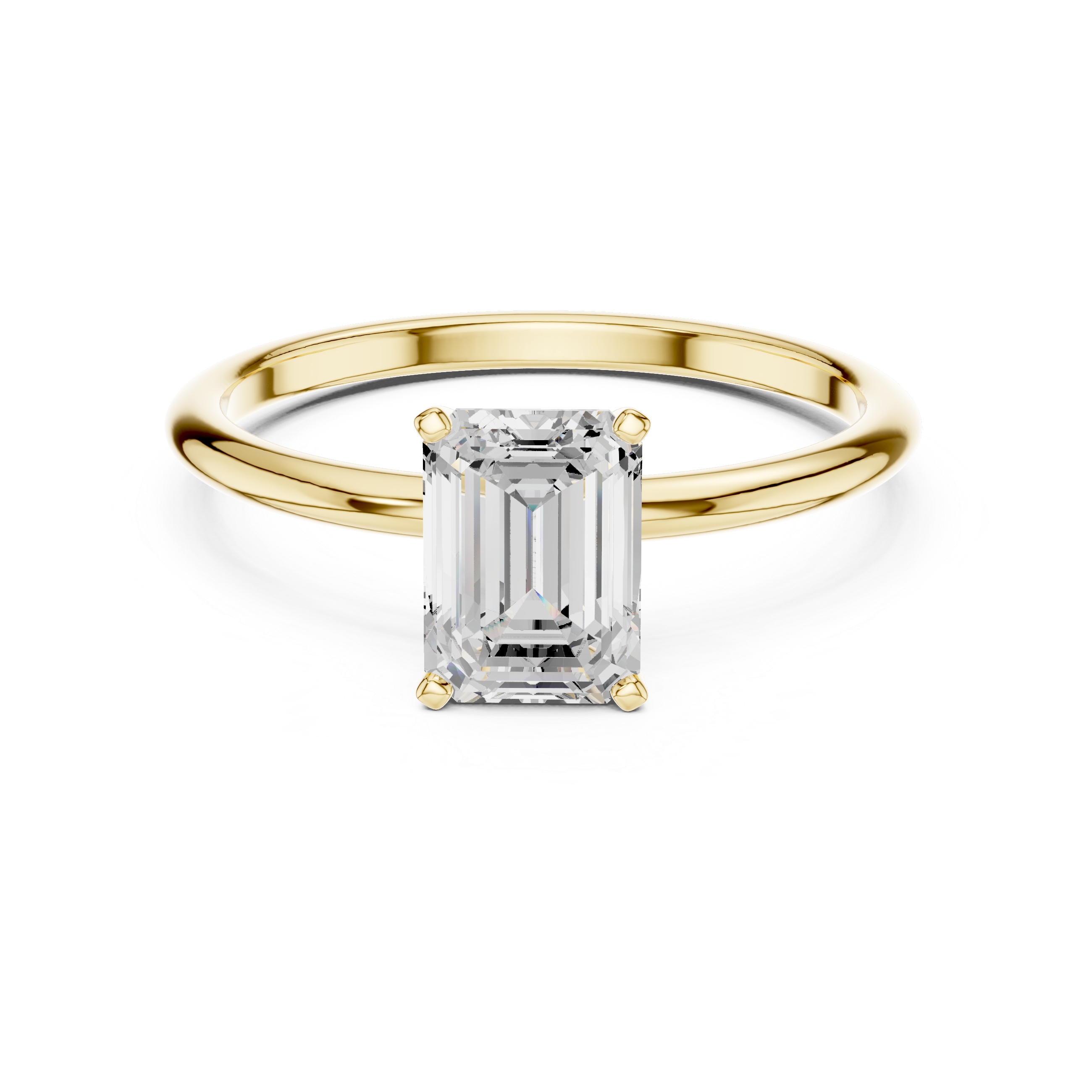 Emerald Cut Solitaire Engagement Ring