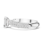 Emerald Cut Pavé Diamond Engagement Ring