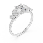 Emerald Cut Vintage Diamond Engagement Ring