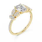 Emerald Cut Vintage Diamond Engagement Ring