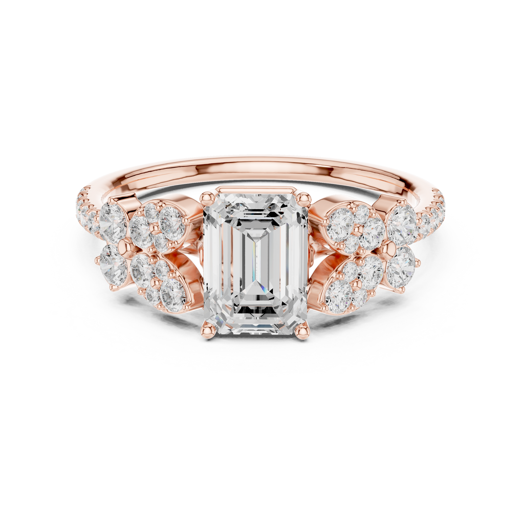 Emerald Cut Vintage Diamond Engagement Ring