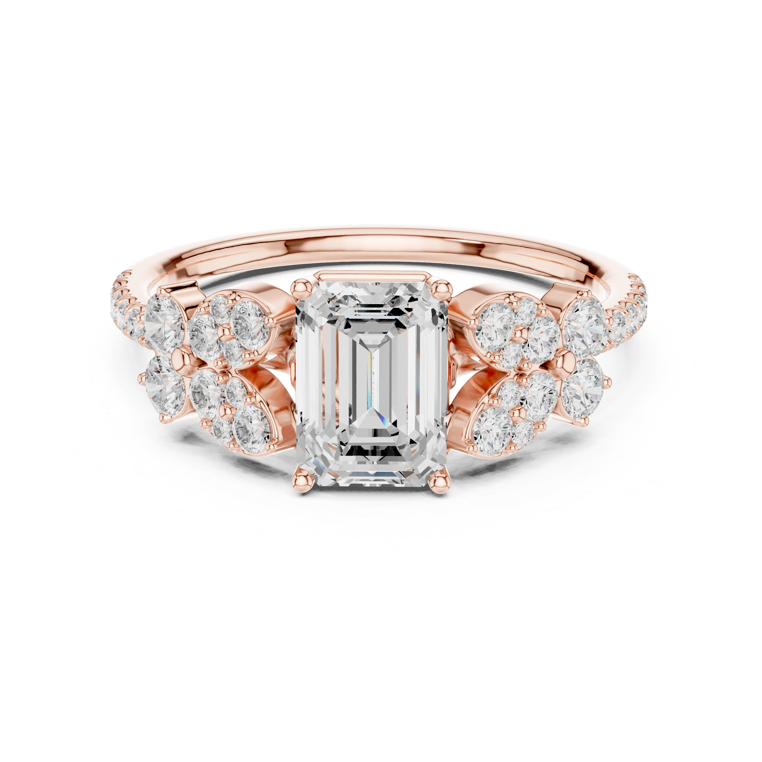 Emerald Cut Vintage Diamond Engagement Ring