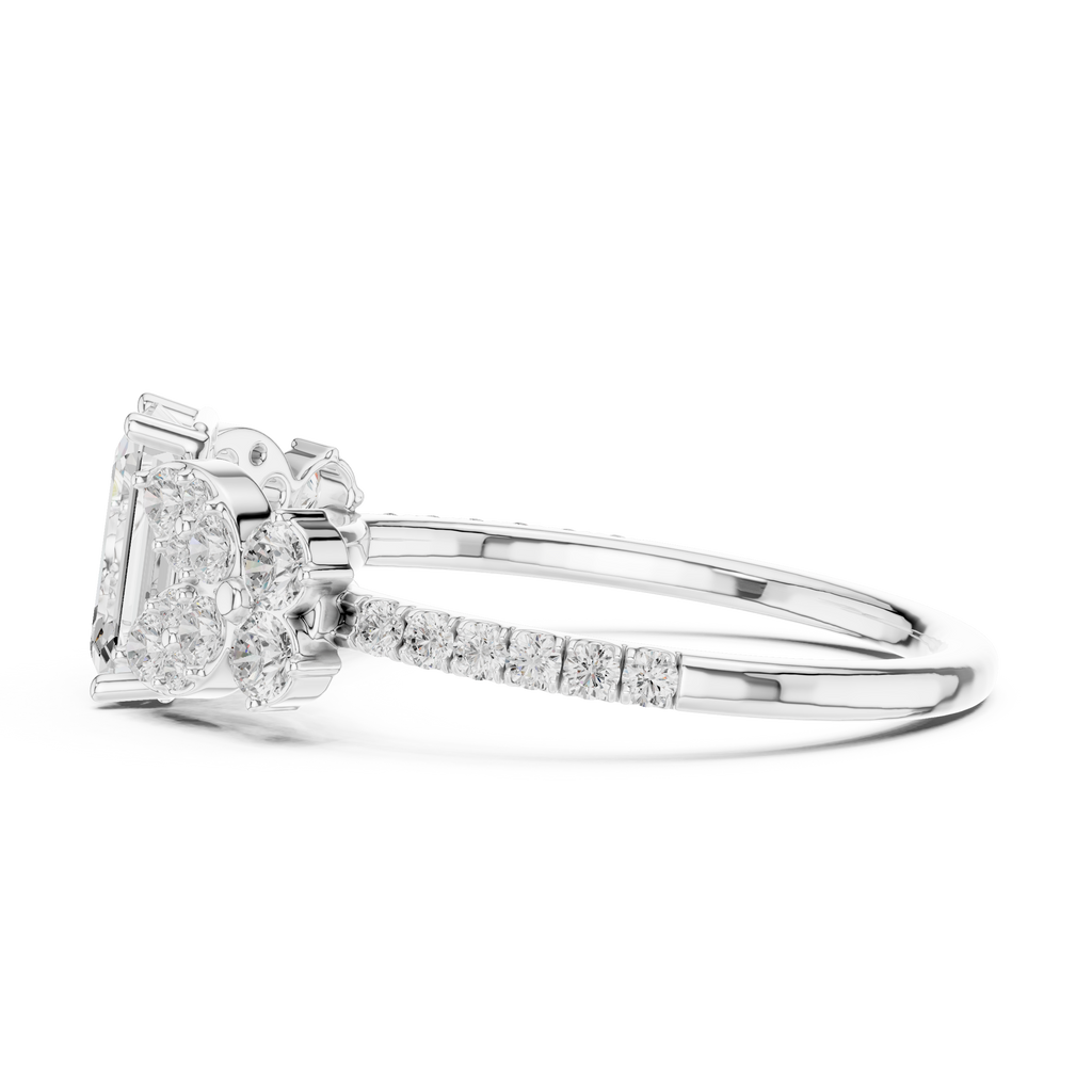 Emerald Cut Vintage Diamond Engagement Ring