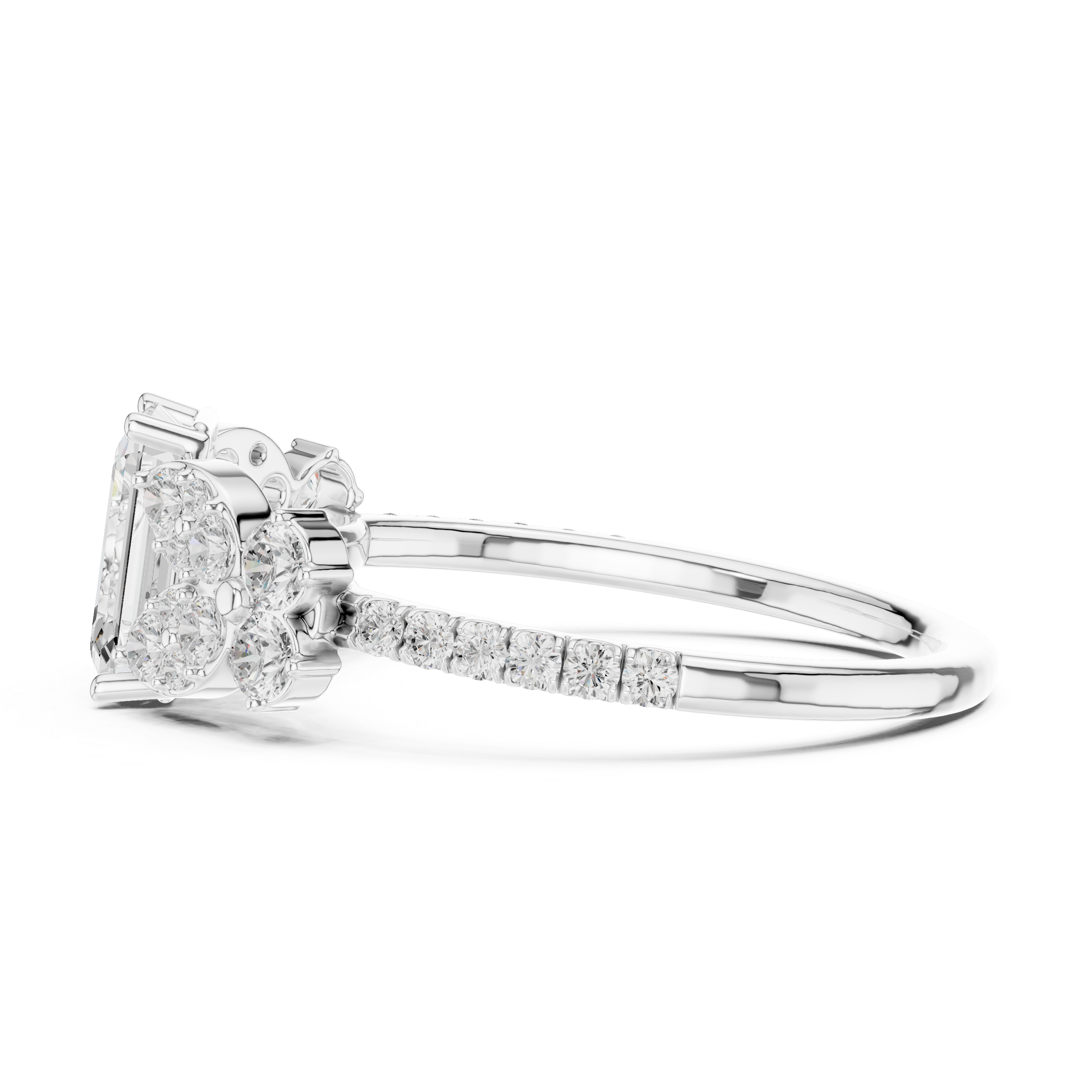 Emerald Cut Vintage Diamond Engagement Ring