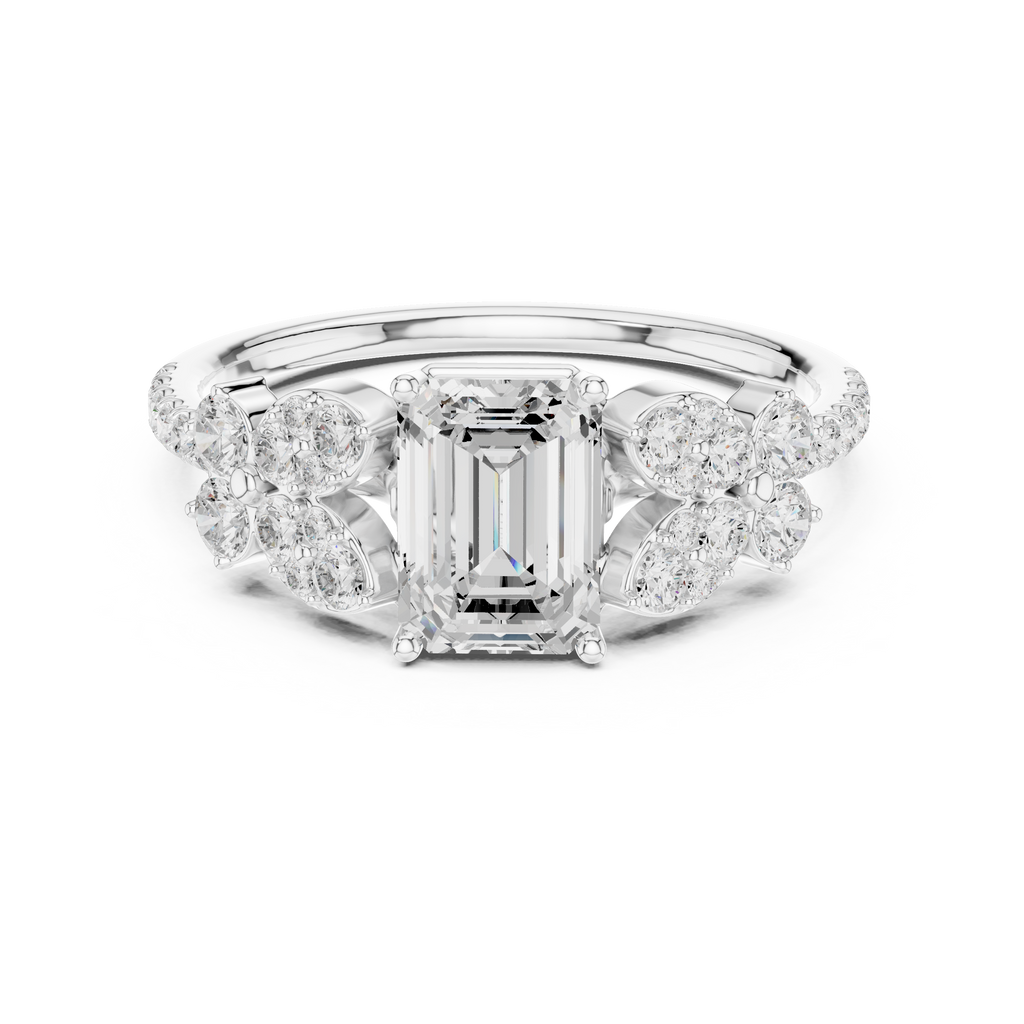 Emerald Cut Vintage Diamond Engagement Ring