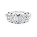 Emerald Cut Vintage Diamond Engagement Ring