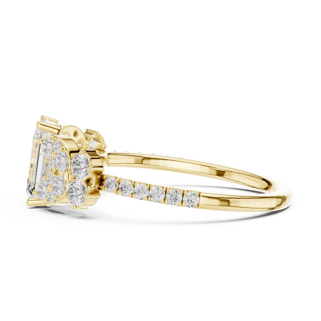 Emerald Cut Vintage Diamond Engagement Ring