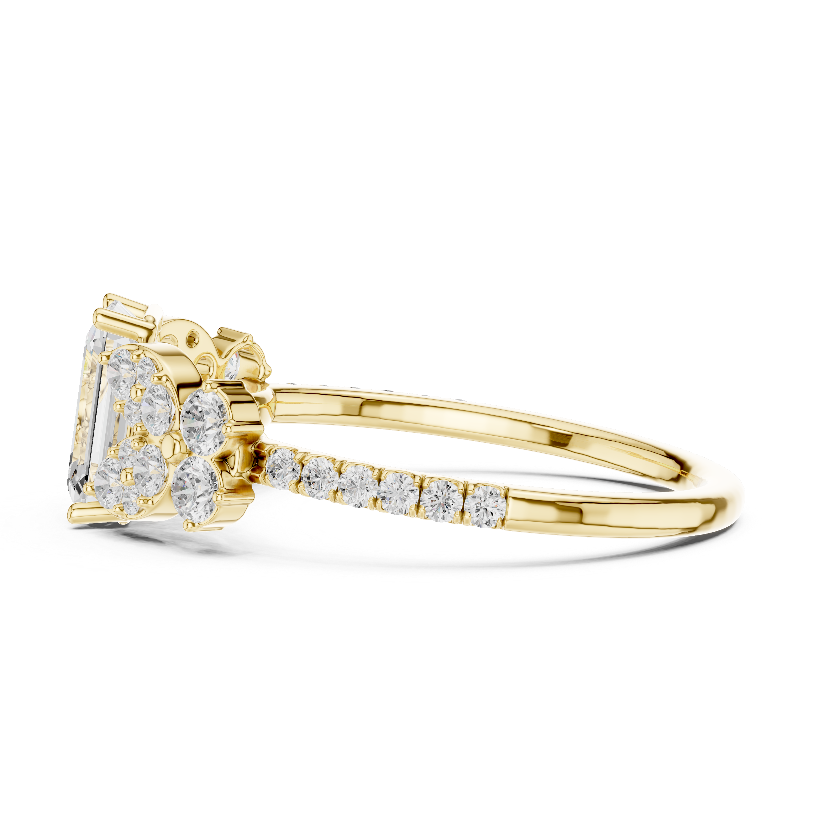 Emerald Cut Vintage Diamond Engagement Ring