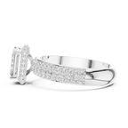 Emerald Cut Halo Diamond Engagement Ring