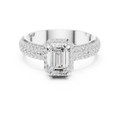 Emerald Cut Halo Diamond Engagement Ring