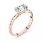 Emerald Cut Solitaire Diamond Engagement Ring