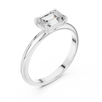 Emerald Cut Solitaire Diamond Engagement Ring