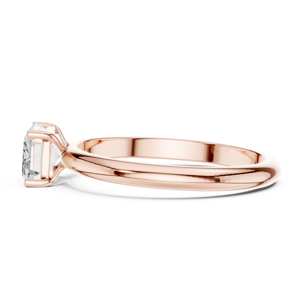 Emerald Cut Solitaire Diamond Engagement Ring