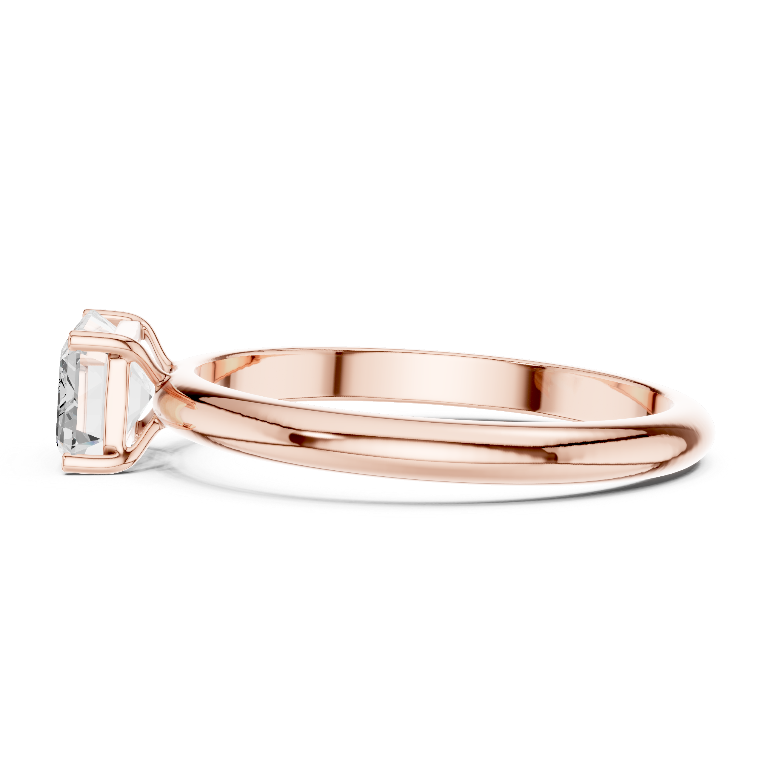 Emerald Cut Solitaire Diamond Engagement Ring